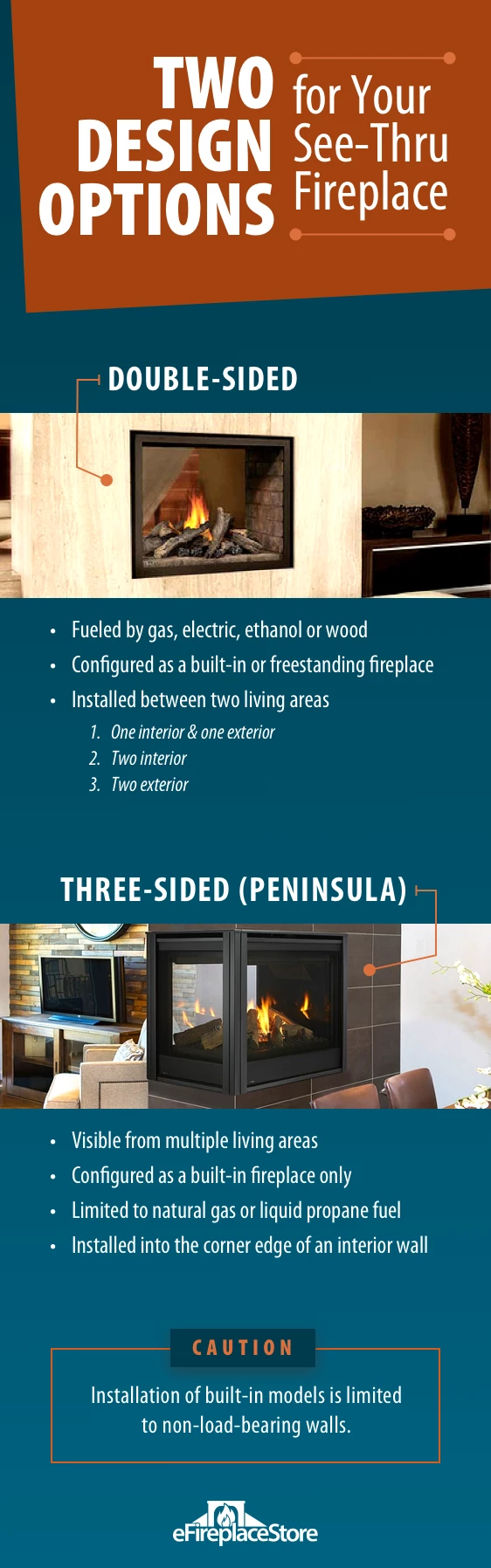 See-Thru, Island, & Peninsula Fireplaces