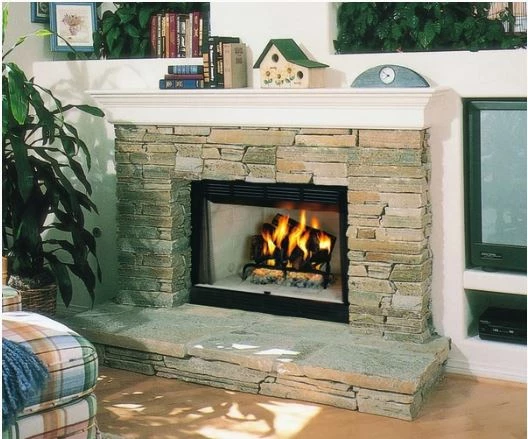 Open-faced sheet metal fireplace
