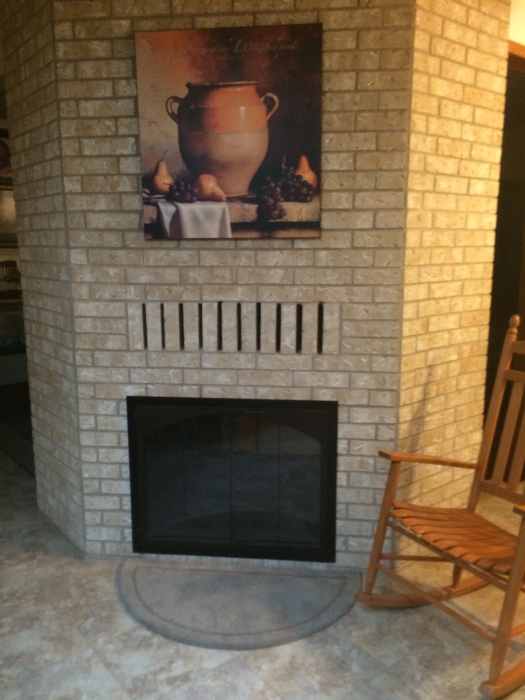 UniFlame Beige HalfRound Wool Hearth Rug