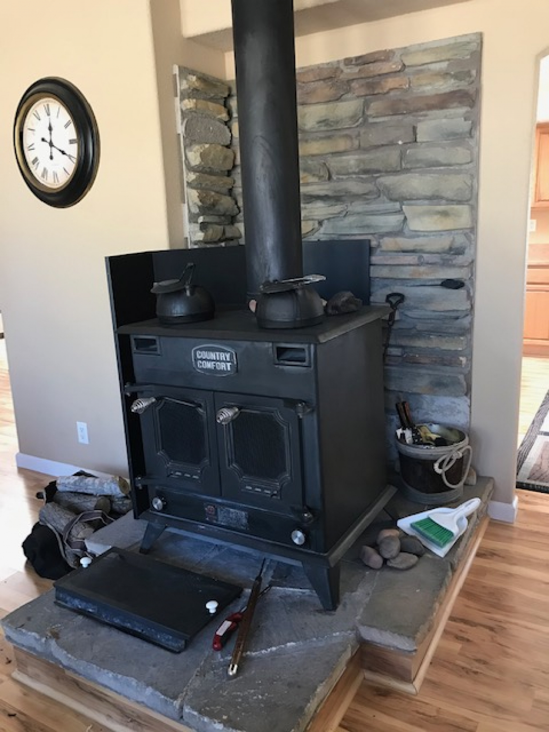 Drolet 51 Inch Steel Wood Stove Heat Shield