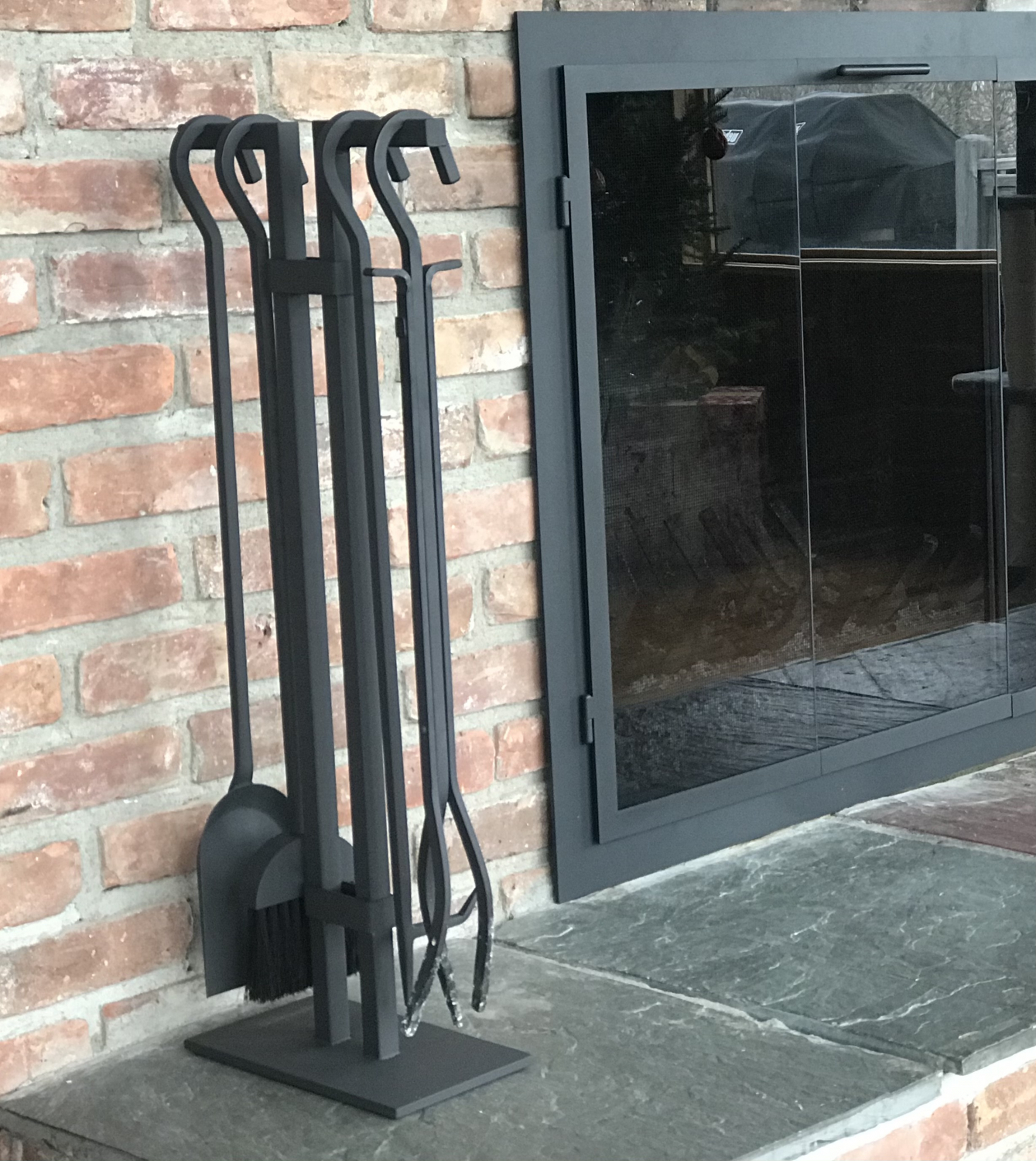 Pilgrim Natural Iron Sinclair Fireplace Tool Set